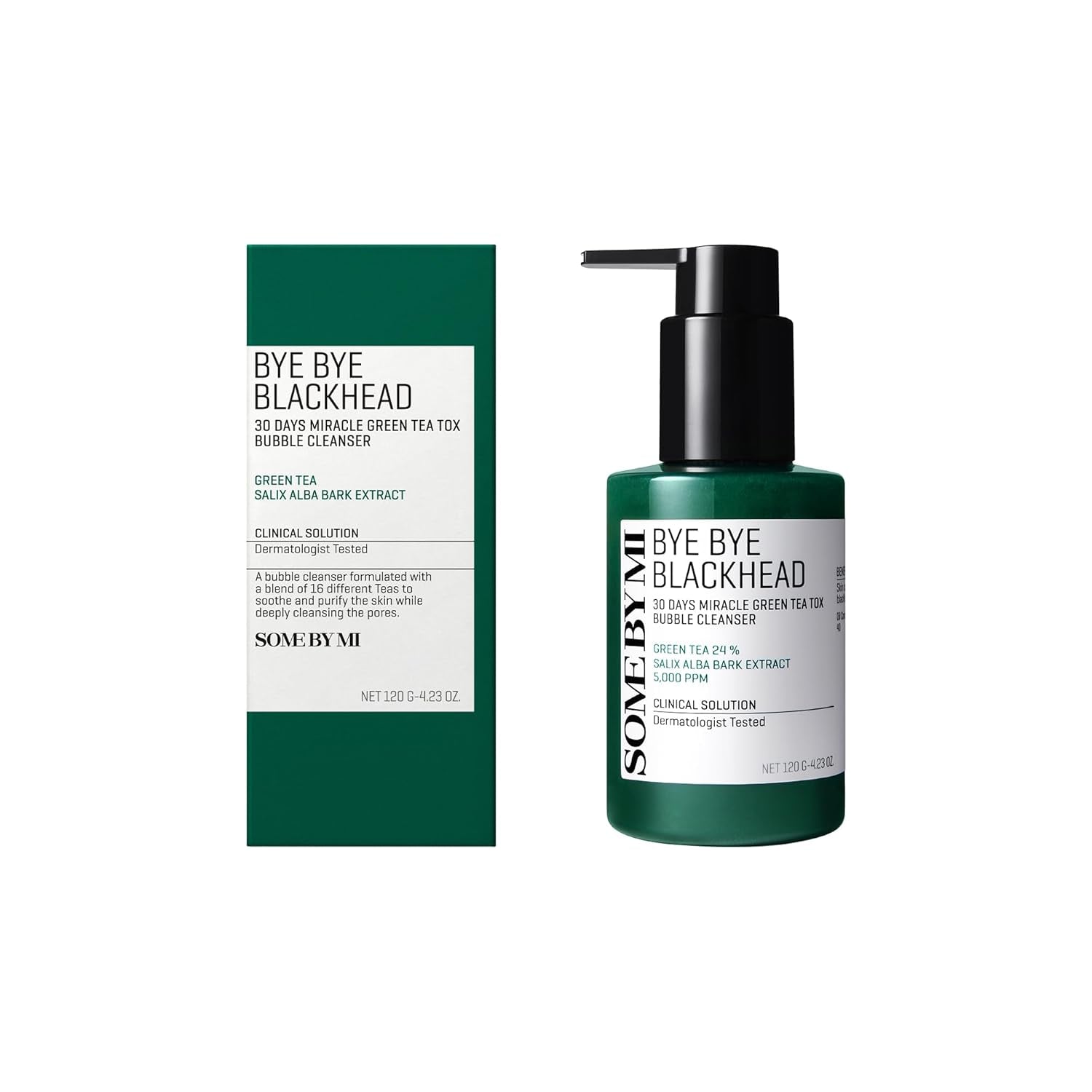 SOME by MI Bye Bye Blackhead 120G – Milde Blasenreinigung Mit Grüntee-Extrakt Zur Täglichen Gesichtsreinigung – Entfernt Mitesser & Überschüssigen Talg Sanft – Koreanische Hautpflege Für Reine Haut