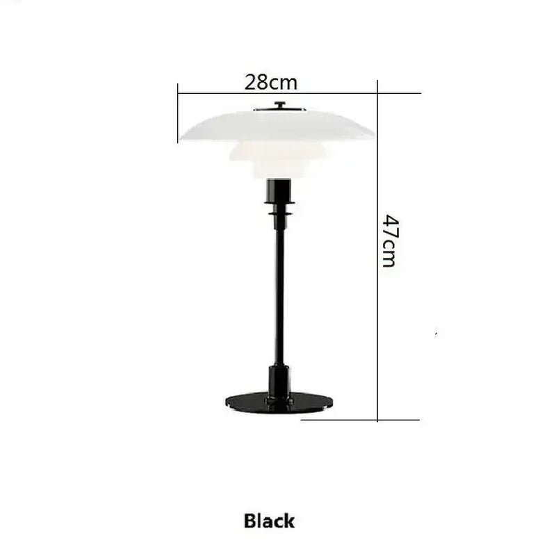 Scandinavian Glass Table Lamp – Modern Minimalist Lighting for Bedroom, Study & Living Room | Danish-Inspired Touch of Elegance