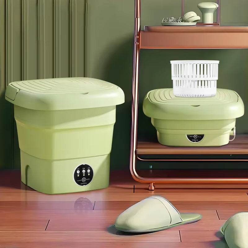 Compact Mini Washing Machine: Foldable & Portable for Socks, Underwear & Travel