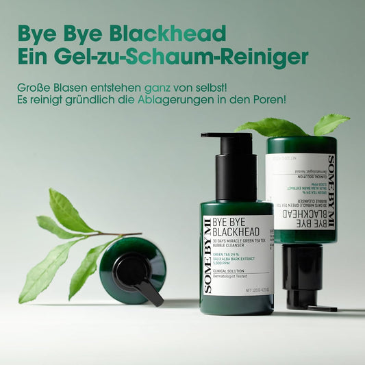 SOME by MI Bye Bye Blackhead 120G – Milde Blasenreinigung Mit Grüntee-Extrakt Zur Täglichen Gesichtsreinigung – Entfernt Mitesser & Überschüssigen Talg Sanft – Koreanische Hautpflege Für Reine Haut