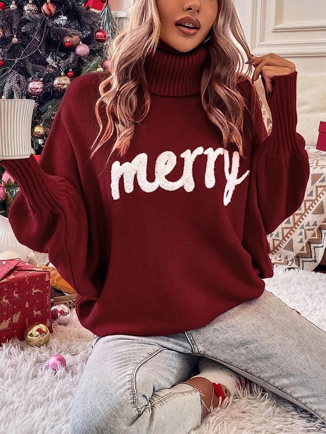 Oversize Damen Pullover bestickt – Warm, Dick & Modisch NOOR08