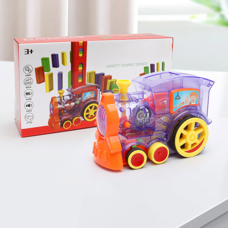 Domino Zug Spielzeug | Auto-Puzzle mit automatischer Blockentladung NOOR08