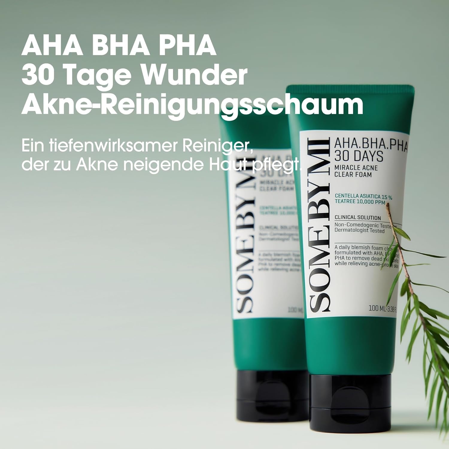 SOME by MI AHA BHA PHA Reinigungsschaum 100Ml – Exfolierender Cleanser Mit Salicylsäure & Teebaum – Porentiefe Gesichtsreinigung Gegen Akne & Unreinheiten – Koreanische Hautpflege Für Klare Haut