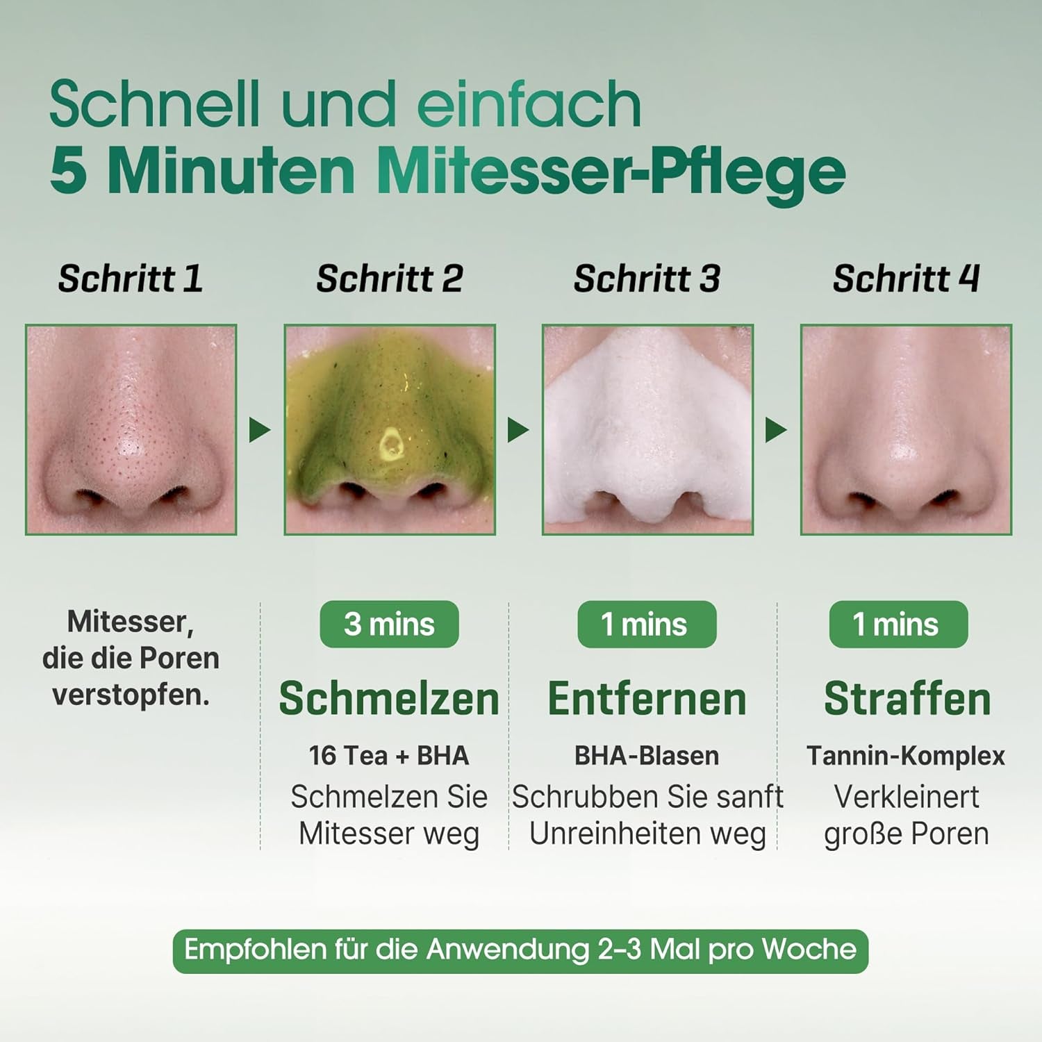 SOME by MI Bye Bye Blackhead 120G – Milde Blasenreinigung Mit Grüntee-Extrakt Zur Täglichen Gesichtsreinigung – Entfernt Mitesser & Überschüssigen Talg Sanft – Koreanische Hautpflege Für Reine Haut