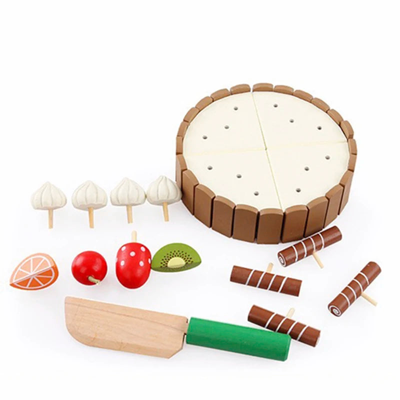 Kids' Wooden Cooking Toys: Educational Play Food Set for Baby & Toddler Birthdays