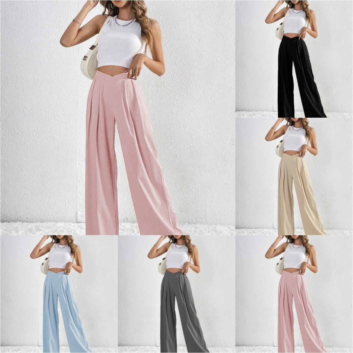 Diese Plissee-Hose in Unifarben überzeugt mit einem bequemen, weiten Schnitt. Das vielseitige Design eignet sich perfekt für den Weg zur Arbeit sowie für lässige Alltagslooks.