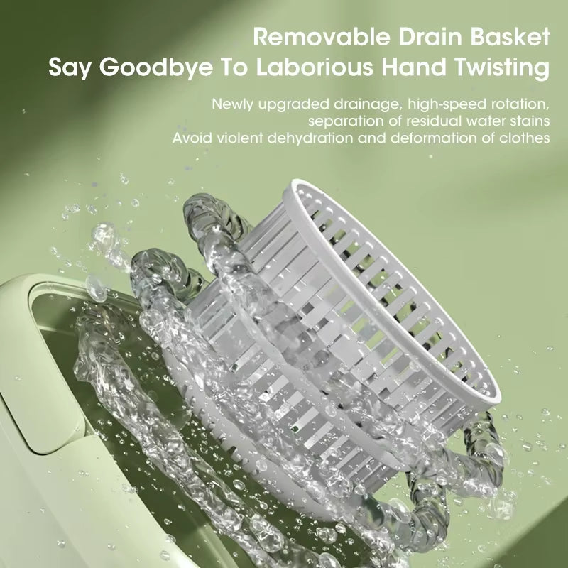 Compact Mini Washing Machine: Foldable & Portable for Socks, Underwear & Travel
