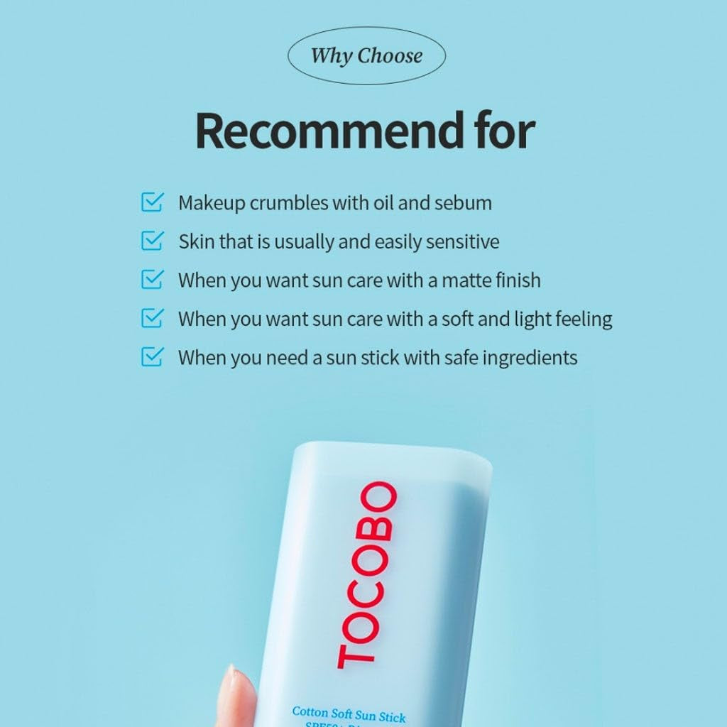 TOCOBO Cotton Soft Sun Stick SPF50+ PA++++ 19G