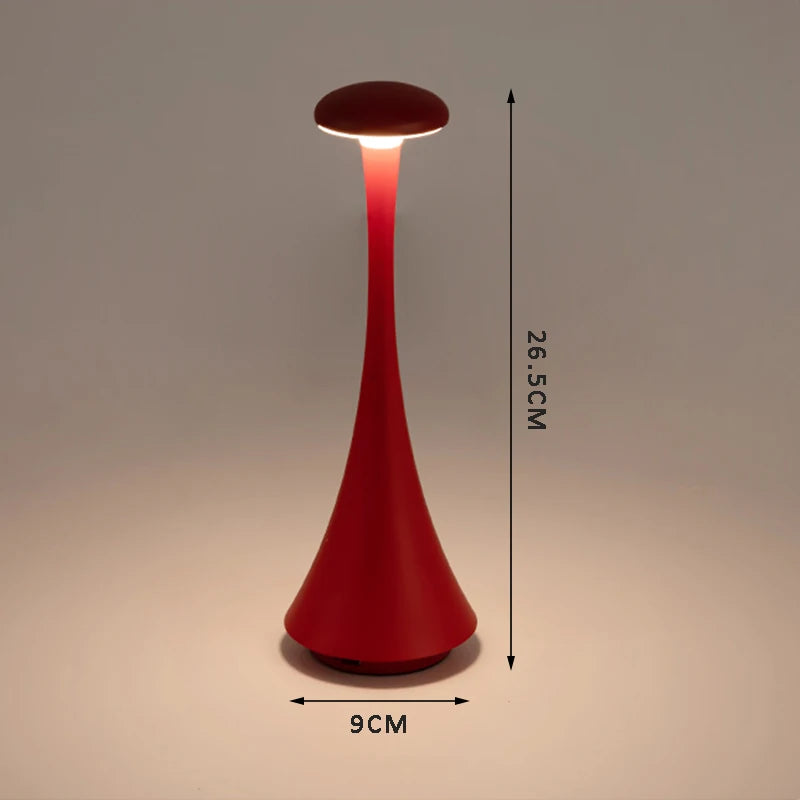 Designer Mushroom Touch Lamp - Cordless LED Bedside Atmosphere Light