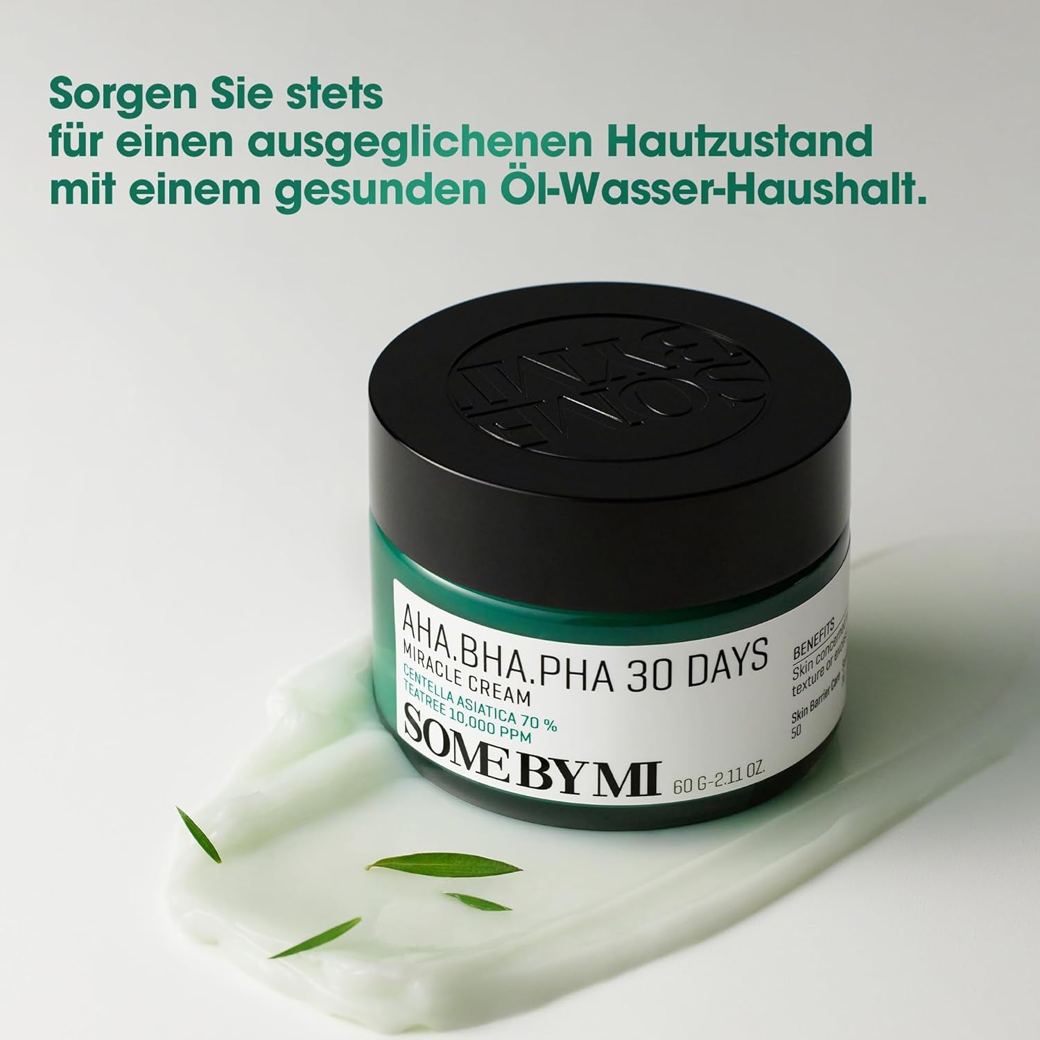 SOME by MI AHA BHA PHA 30 Days Miracle Cream – 60Ml – Milde Salicylsäure- & Centella-Creme Für Tägliche Beruhigung & Porenpflege – Koreanische Hautpflege