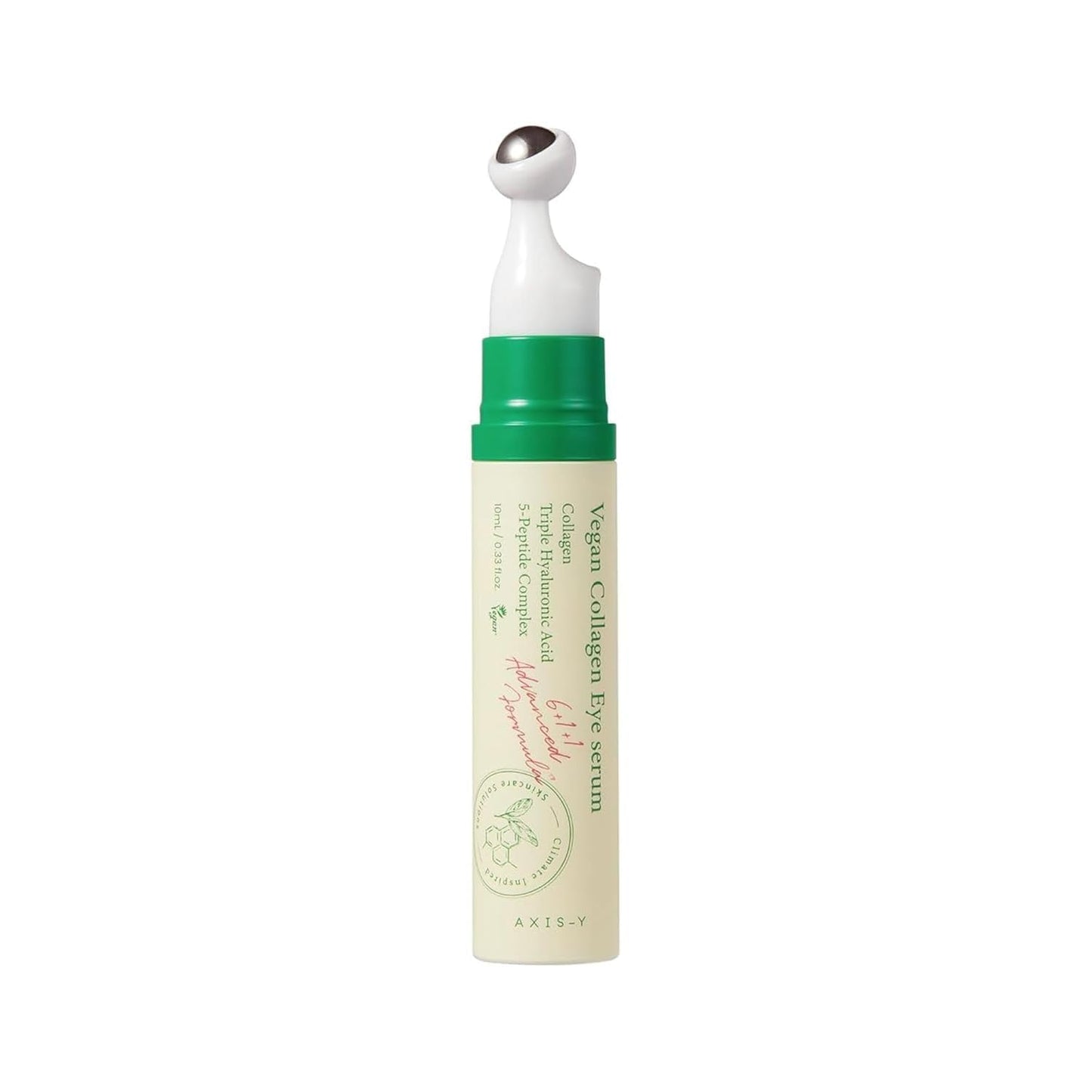Vegan Collagen Eye Serum with Triple Hyaluronic Acid & 5-Peptide Complex | Anti-Aging, Fine Line Reduction, Brightening | Vegan & Cruelty-Free Korean Skin Care | 10Ml / 0.33 Fl. Oz.