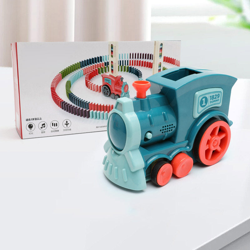 Domino Zug Spielzeug | Auto-Puzzle mit automatischer Blockentladung NOOR08