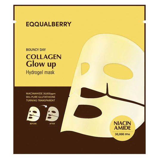 Eine Hydrogel-Maske, die die Haut mit Kollagen versorgt. Für einen Glow-up-Effekt, intensive Feuchtigkeit und eine strahlende Haut.