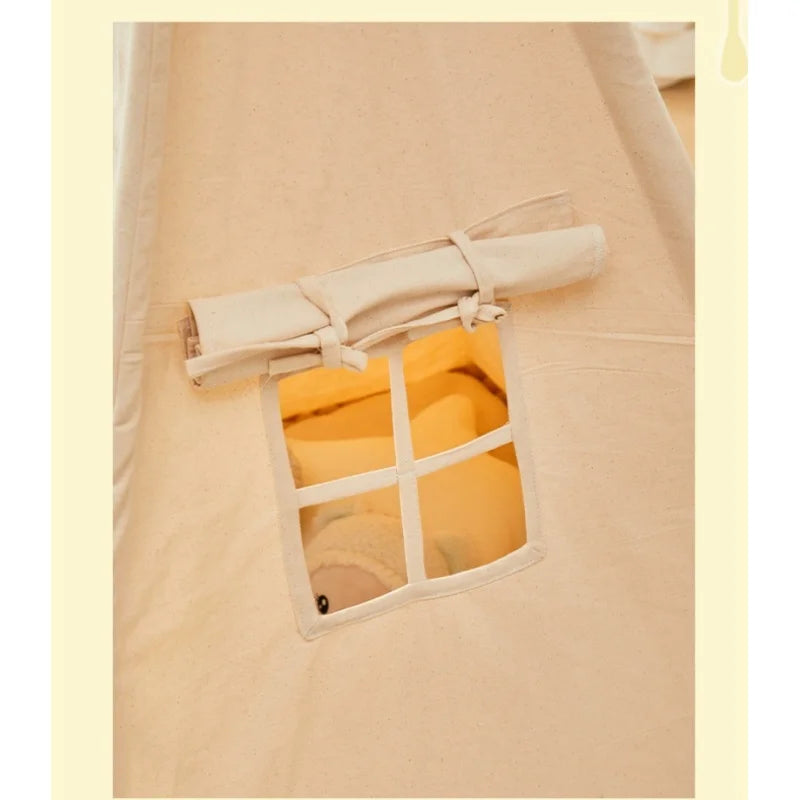 Kids' Canvas Tipi Play House: Portable Wigwam Tent for Indoor & Outdoor Adventures