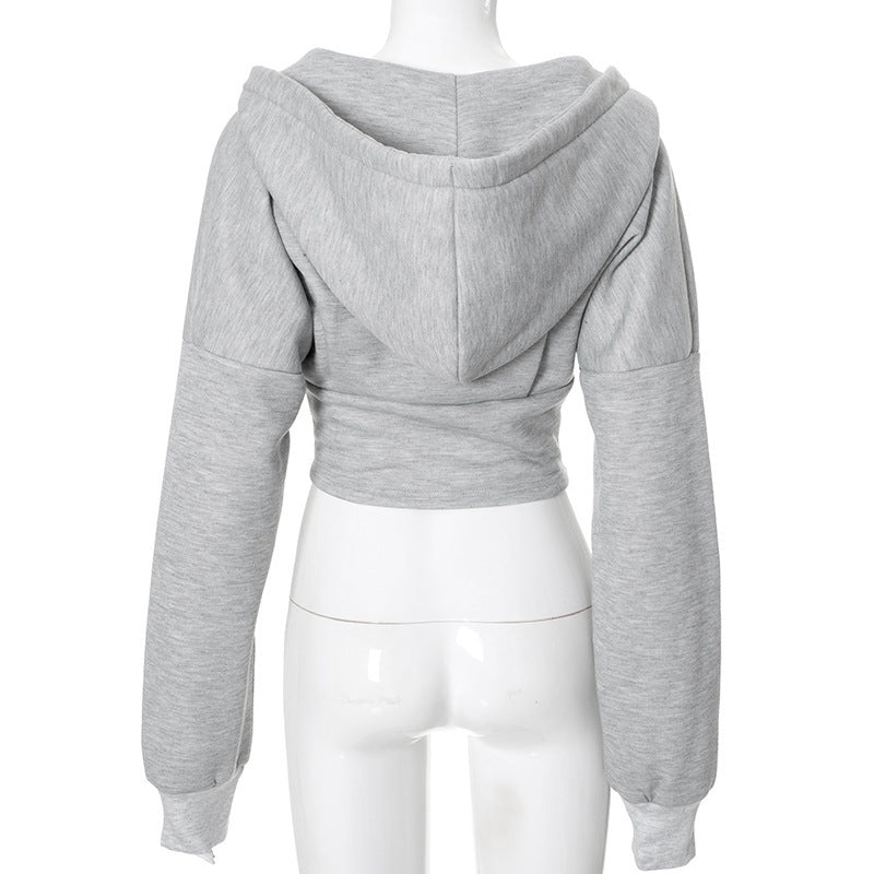 Y2K Hoodie Cardigan – Street Fashion Reißverschluss Jacke Damen NOOR08