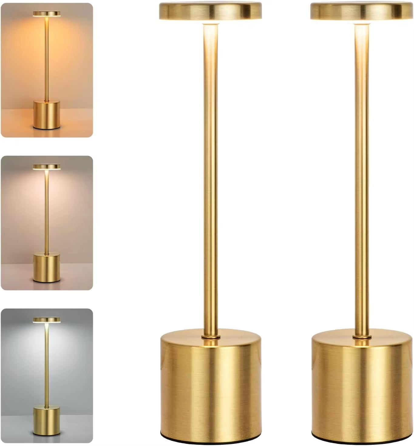 USB Rechargeable Touch Table Lamp - Dimmable LED Desk Light for Bedside Bar