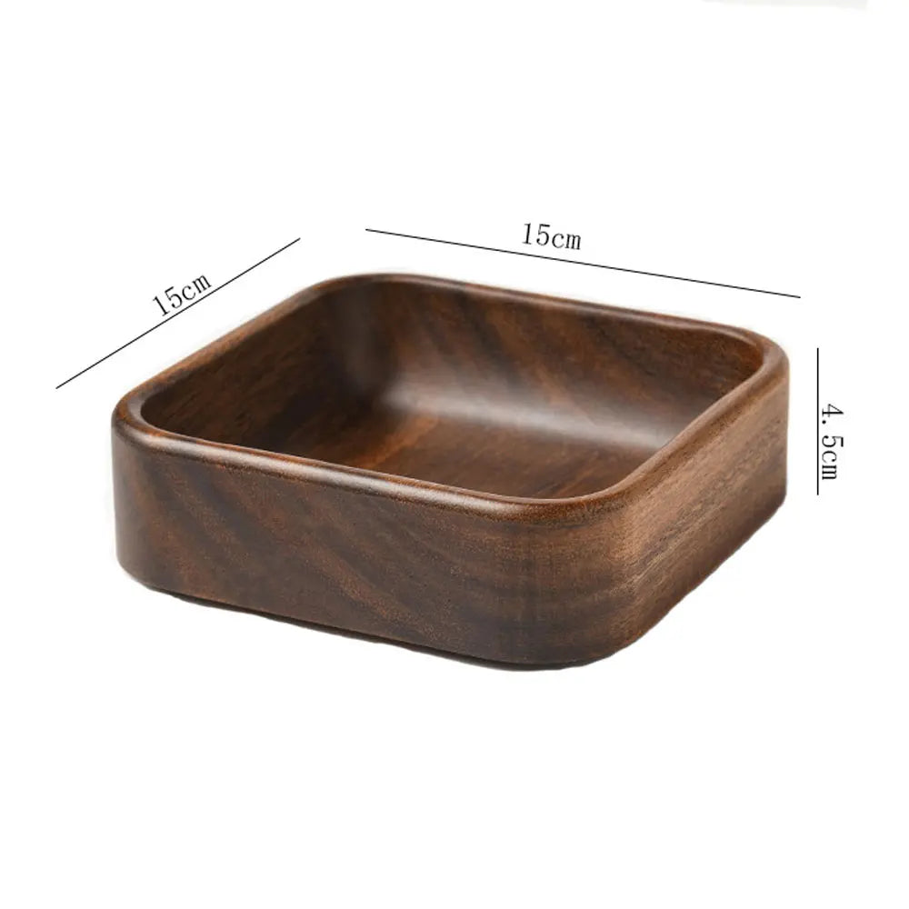 Stylish Wooden Square Plate: Ideal for Desserts, Salads & Appetizers