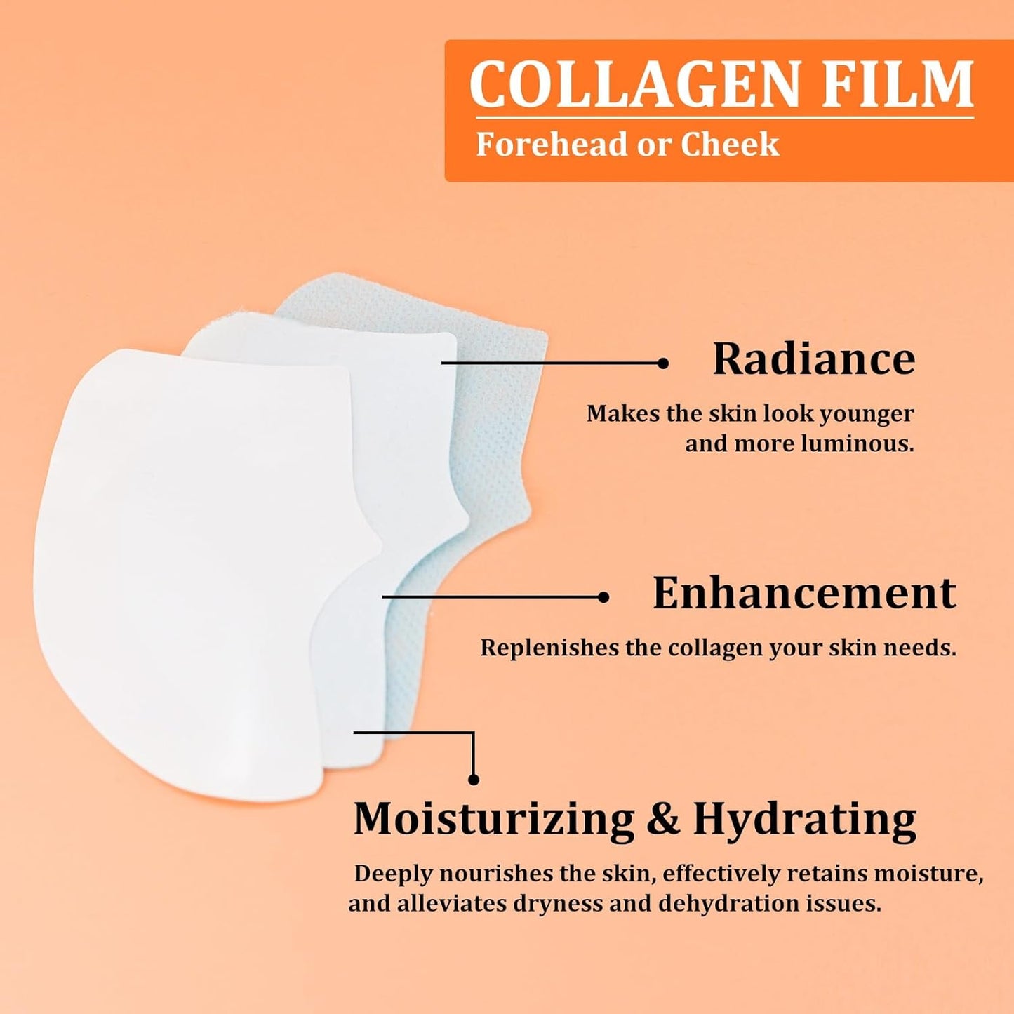Collagen Film Maske Auflösend, Kollagen Film Straffende Mask Löslich, Hydrolysiertes Collagen Pflaster Aus Korea, Kollagensfilme Patches, Koreanische Gesichtsmaske Löslicher Kollagenfilm(3 BOX = 9 PAI