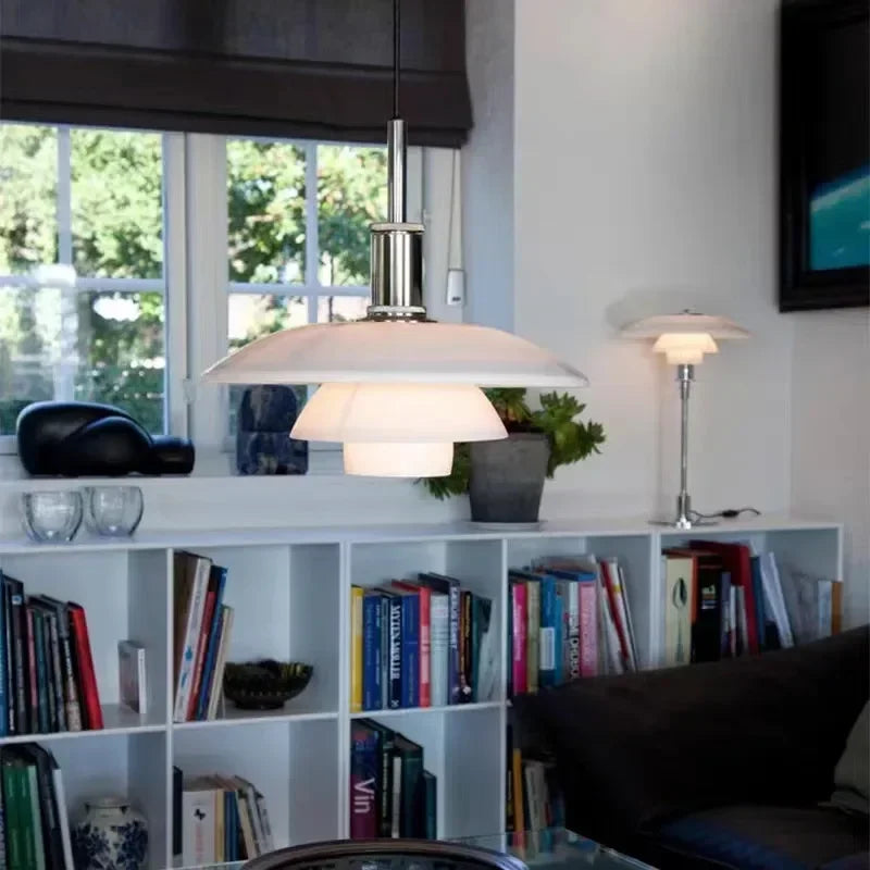 Scandinavian Glass Table Lamp – Modern Minimalist Lighting for Bedroom, Study & Living Room | Danish-Inspired Touch of Elegance