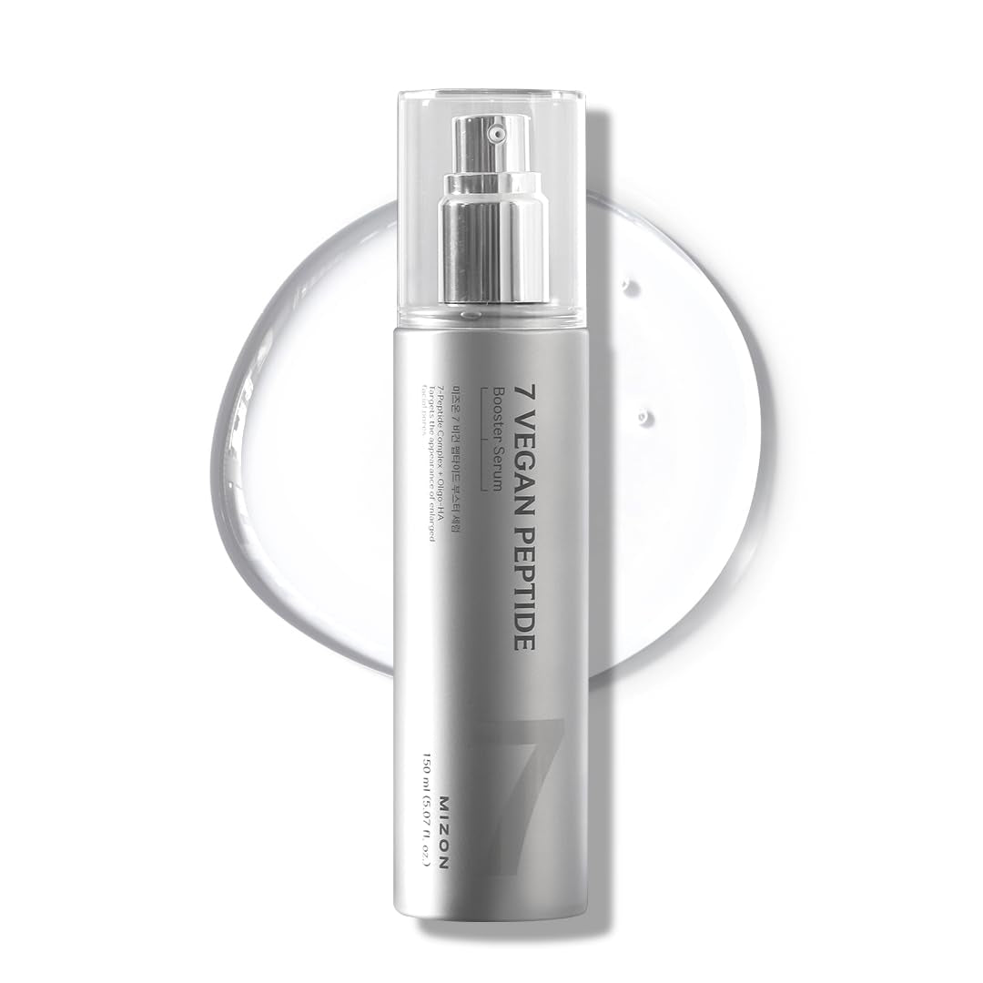 [MIZON] 7 VEGAN PEPTIDE BOOSTER SERUM (150Ml) Koreanische Pflege – Glas-Haut in 7 Sekunden – Porenreduzierung – 7 Lösungen Gegen Hautunregelmäßigkeiten – Hydratiert & Verleiht Ihrer Haut Neuen Glanz