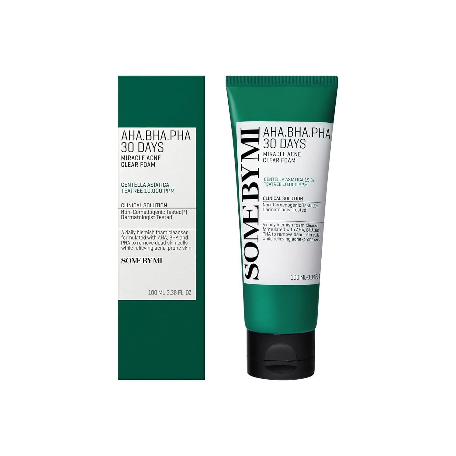 SOME by MI AHA BHA PHA Reinigungsschaum 100Ml – Exfolierender Cleanser Mit Salicylsäure & Teebaum – Porentiefe Gesichtsreinigung Gegen Akne & Unreinheiten – Koreanische Hautpflege Für Klare Haut