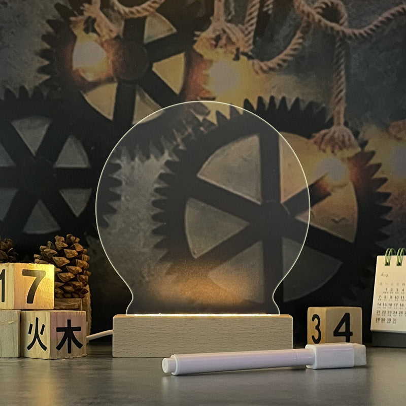 LED Notiztafel mit Stift | USB-Nachtlicht & Nachrichtenbrett zum Beschreiben NOOR08