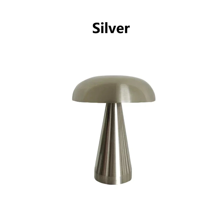Retro Mushroom Table Lamp – Touch Sensor & USB Rechargeable Night Light