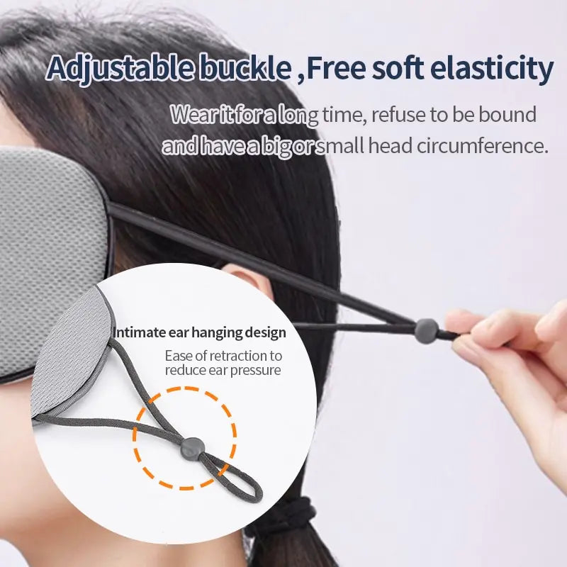 Korean Ice and warm Silk Eye Mask - Breathable Adjustable Sleep Travel Mask