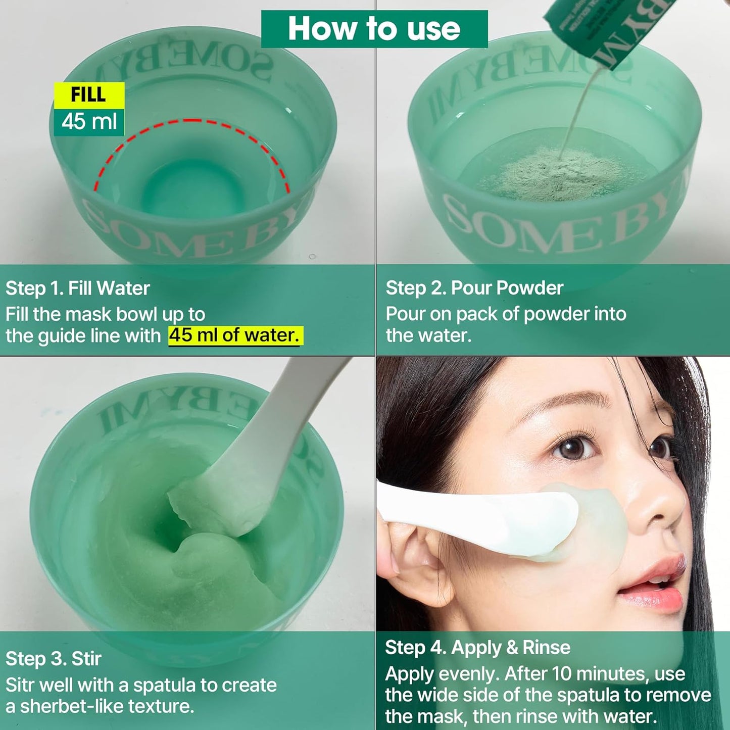 SOME by MI PDRN Spirulina Beruhigende Sherbet-Maske – 10 Sticks – Koreanische Vegane Abwaschbare Gesichtsmaske, Die in 10 Minuten Um 10,9 °C Kühlt – Revitalisiert Die Haut Mit Spirulina, Seetang & PHA