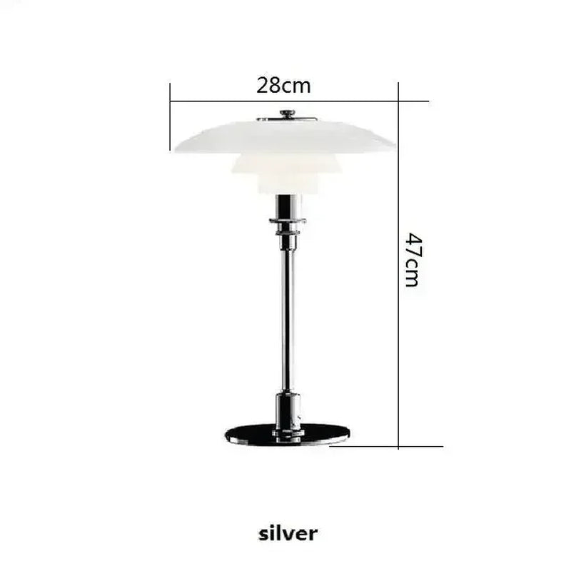 Scandinavian Glass Table Lamp – Modern Minimalist Lighting for Bedroom, Study & Living Room | Danish-Inspired Touch of Elegance