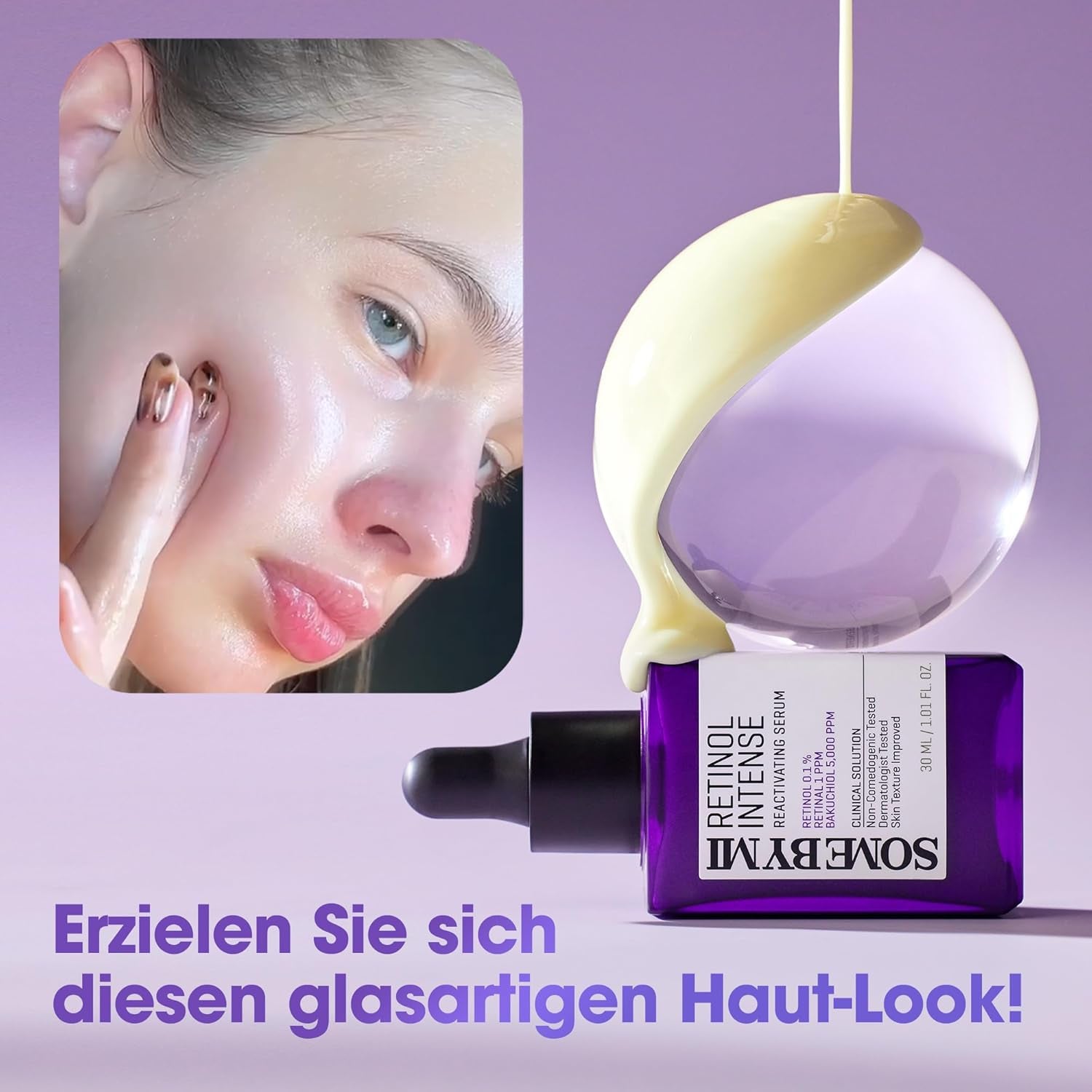 SOME by MI Retinol Intense Reactivating Serum – 30Ml – Bakuchiol-Retinol-Serum Für Straffere Haut – Verfeinert Poren & Verbessert Hautstruktur – Koreanische Hautpflege