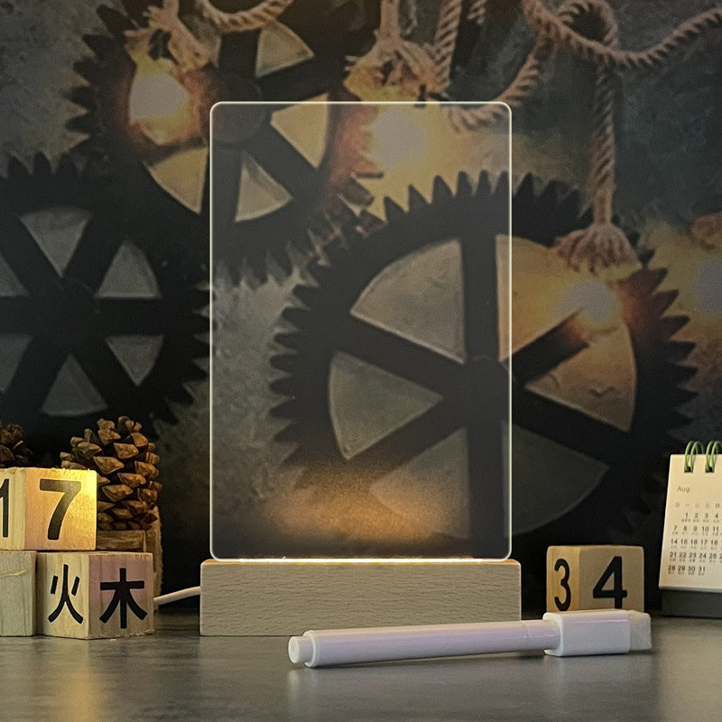 LED Notiztafel mit Stift | USB-Nachtlicht & Nachrichtenbrett zum Beschreiben NOOR08