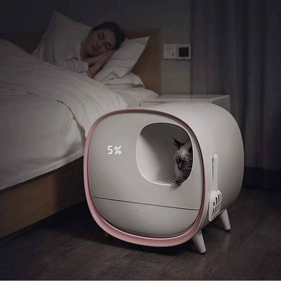 Automatische Katzentoilette Selbstreinigend - Smart Katzenklo mit Deodorant-Funktion