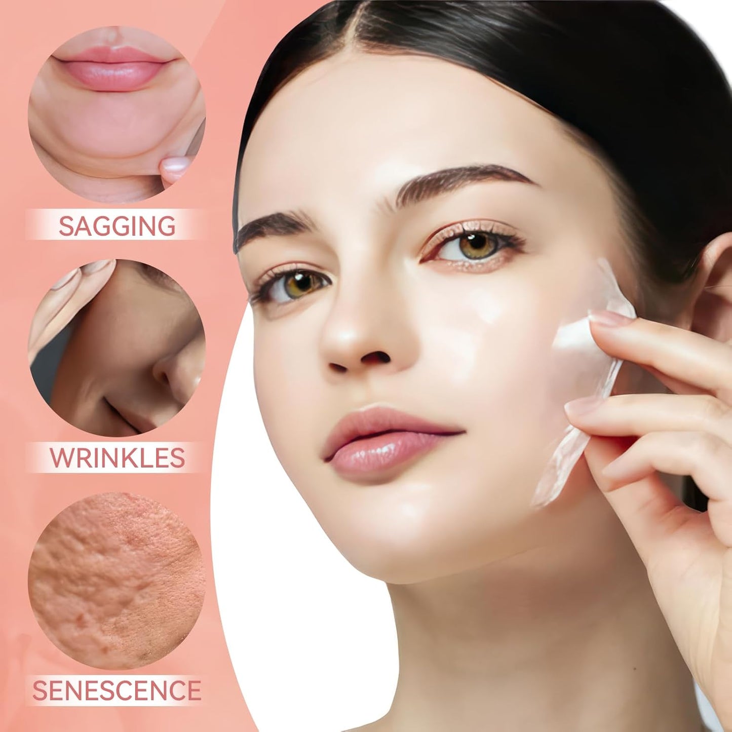 Collagen Maske,Collagen Night Wrapping Mask Bio Gesichtsmaske Über Nacht Peel-Off Maske Zur Hautpflege Und Hydratation, Nachtmaske Für Elastische & Strahlende Haut, Inkl. Pinsel (1 Stück)